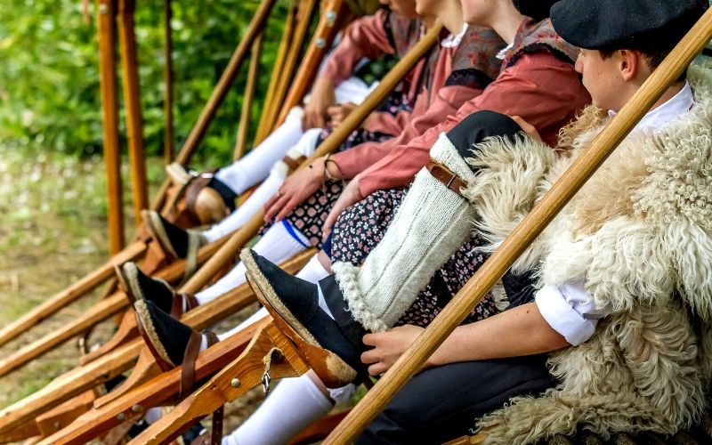 Les associations à l'écomusée de Marquèze dans les Landes de Gascogne